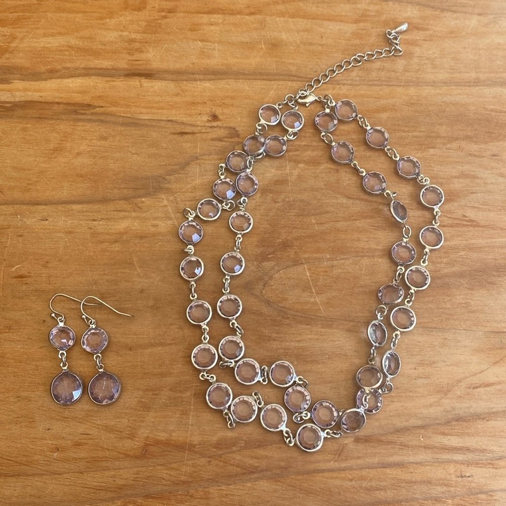 Set of necklace and earrings
